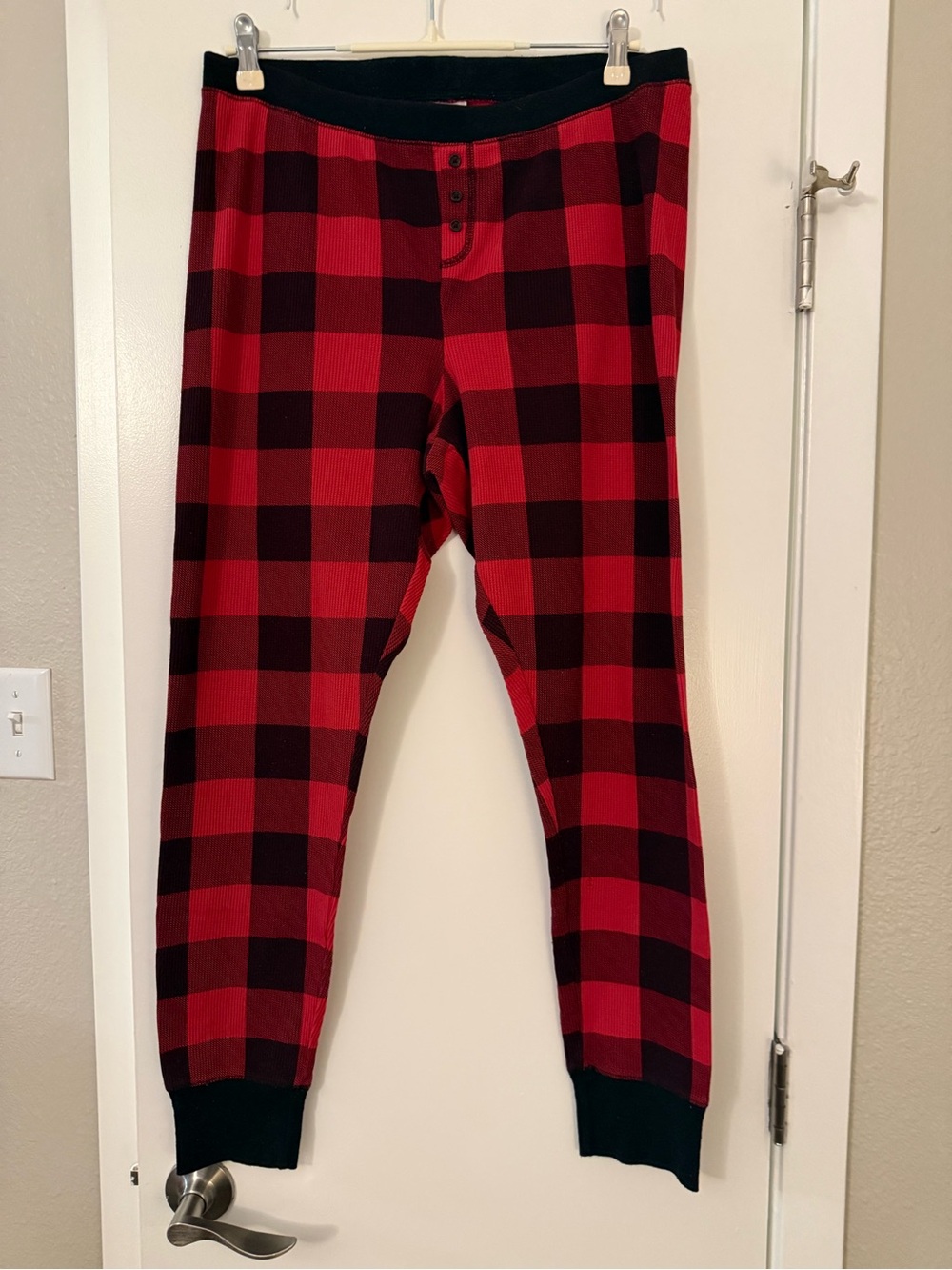 Old Navy Red and Black Buffalo Plaid Thermal Pajama Pants
